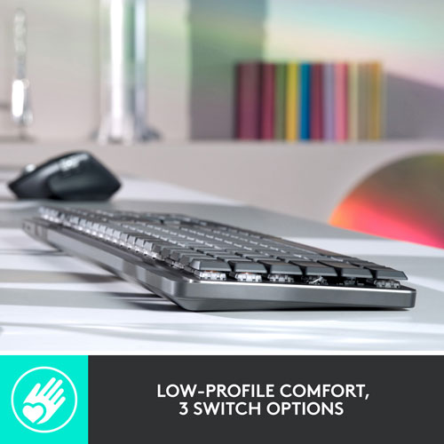 Logitech | MX Mechanical Wireless Illuminated Performance Bluetooth Keyboard (Clicky) | 920-010549