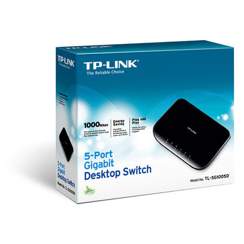 TP-Link | 5 port Desktop Gigabit Unmanaged Switch, 5 x 10/100/1000Base-T | TL-SG1005D