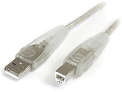 Startech | 10 Ft Transparent USB 2.0 Cable - A To B | USB2HAB10T