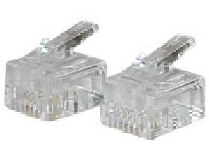 C2G RJ11 Network Plug Clr 25 PK