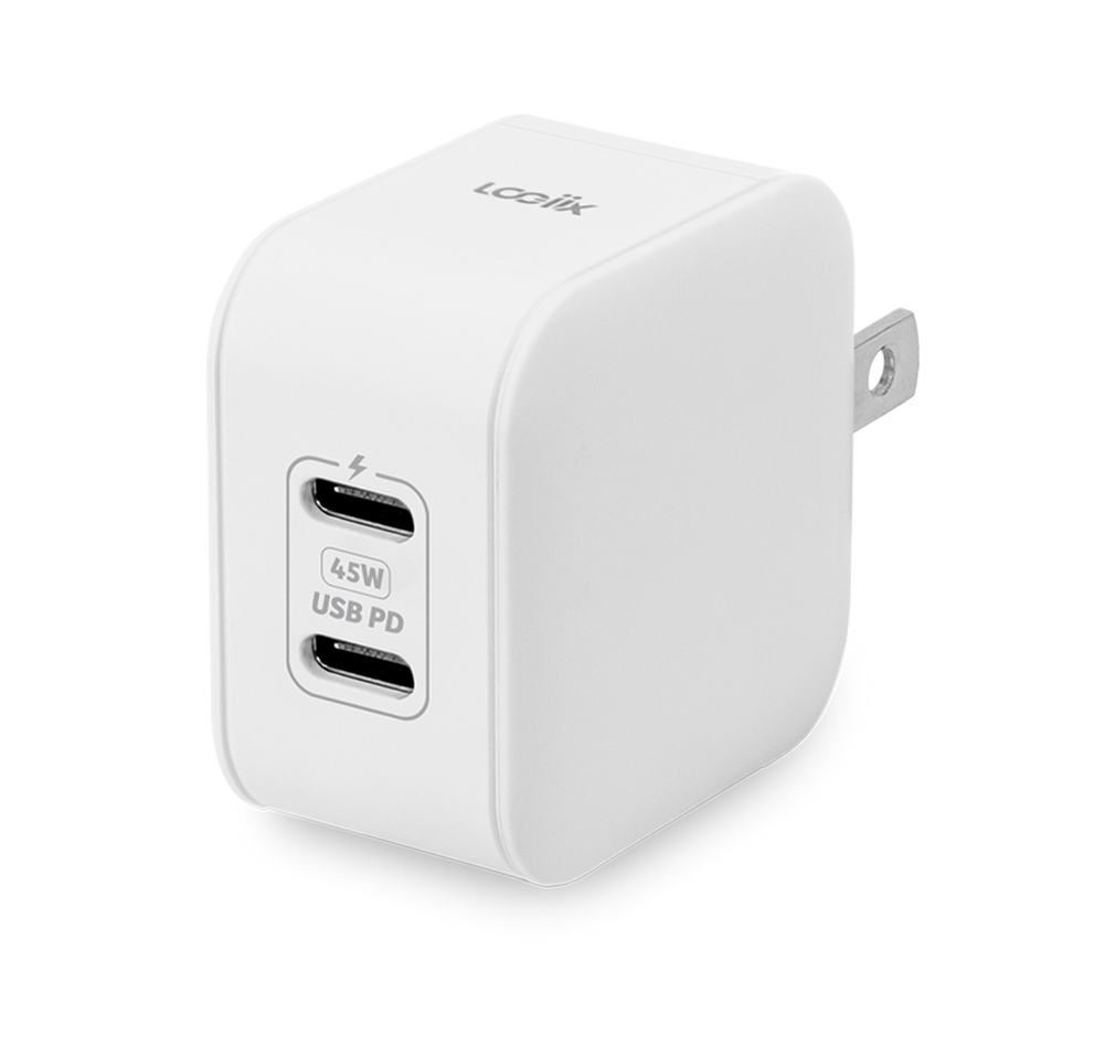 LOGiiX | Power Plus Duo Wall Charger USB-C 45W- White | LGX-13500