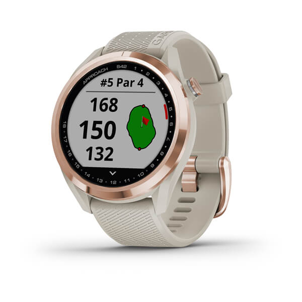 Garmin | Approach S42 GPS Golfing Smartwatch - Sand | 010-02572-12