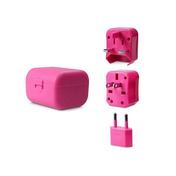 LOGiiX | World Traveler Jet Setter Travel Adapter - Pink | LGX-11767