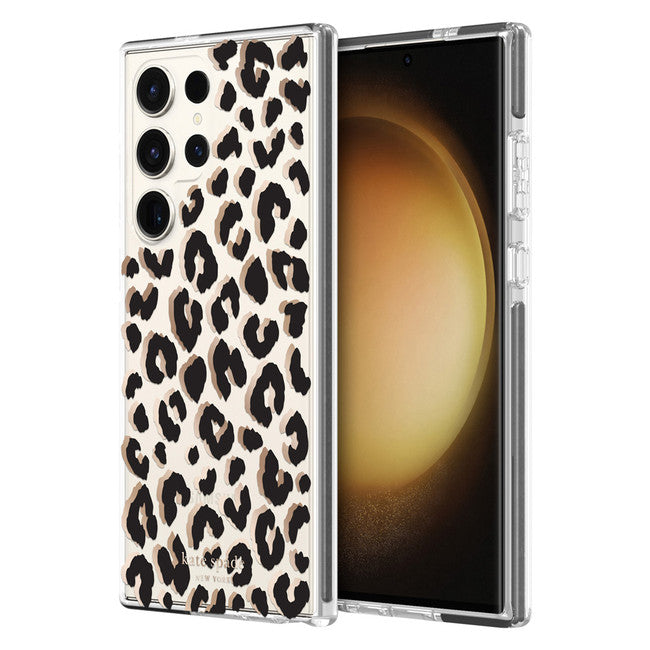 Kate Spade NY | Samsung Galaxy S23 Ultra - Defensive Hardshell Case - City Leopard Black | 120-6606