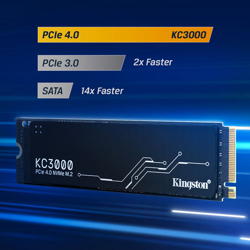 Kingston | KC3000 M.2 2280 1024G 1TB PCIe 4.0 NVMe SSD | SKC3000S/1024G