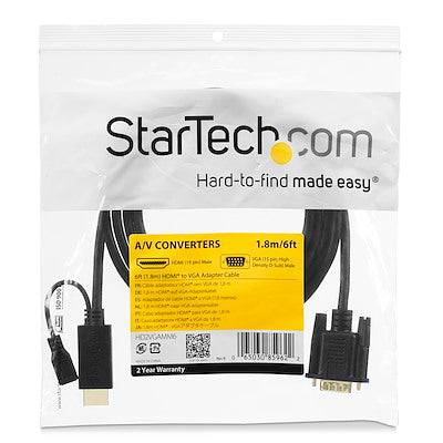 Startech | HDMI (M) - VGA (M) Cable - 6ft | HD2VGAMM6
