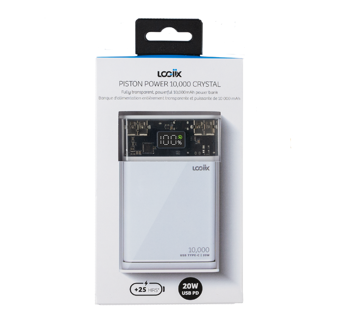 LOGiiX | Piston Power - Crystal Mag 10000 mAh - White | LGX-13511