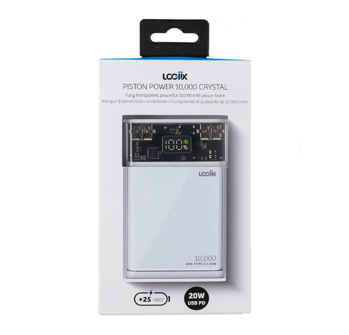 LOGiiX | Piston Power - Crystal Mag 10000 mAh - White | LGX-13511