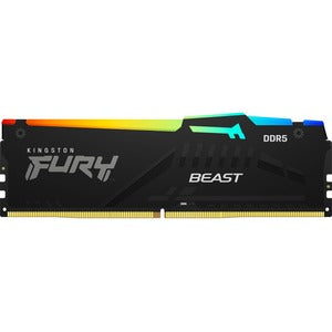 Kingston | 32GB 5600MHz DDR5 CL36 UDIMM FURY Beast - Black RGB (Kit of 2x16GB) | KF556C36BBEAK2-32