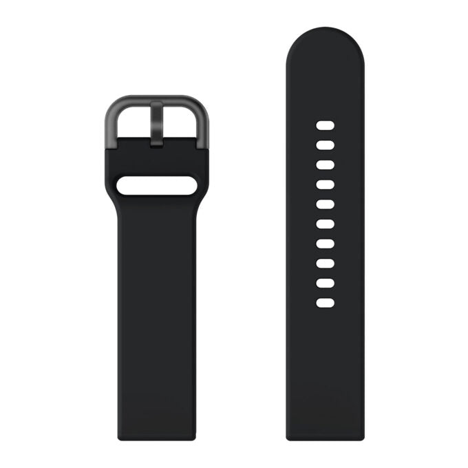 StrapsCo | Silicone Strap for Fitbit Versa - Black | fb.r43.1