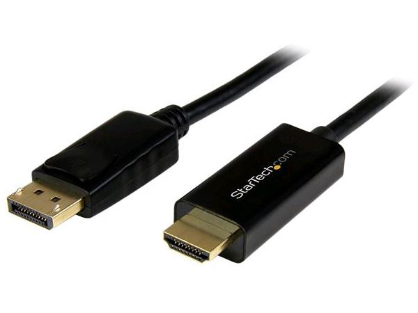 Startech | Displayport 1.2 (M) to  HDMI (M) Cable - 2m / 6ft | DP2HDMM2MB