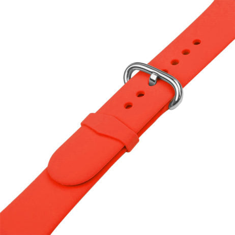 Strapsco | Apple Watch 42/44mm - Silicone Rubber Strap - Small - Red | A.R15.6.42/44.S