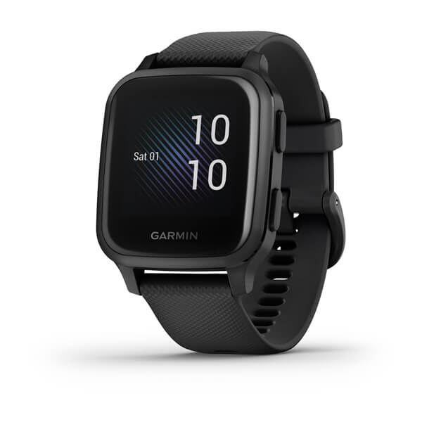 Garmin | Venu Sq GPS Music Smartwatch and Fitness Tracker with Incident Detection - Black | 010-02426-00
