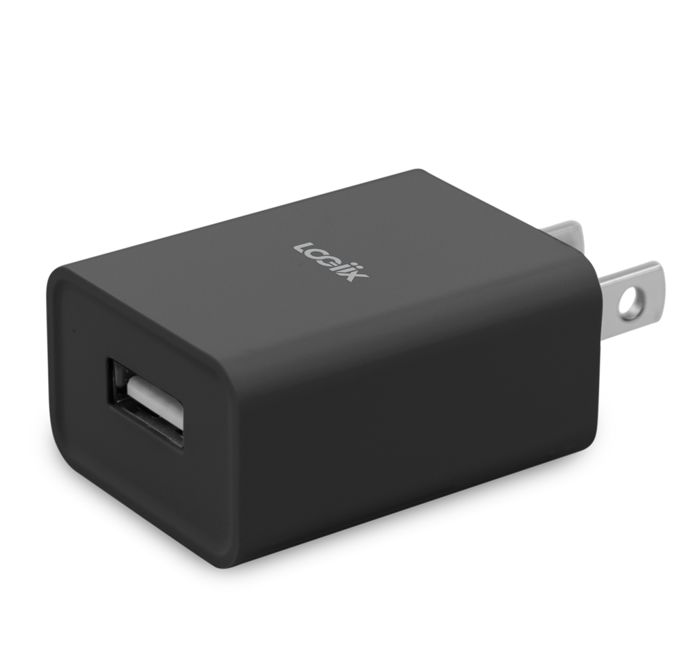 LOGiiX | USB-A Power Cube Classic Single Wall Charger (2022) - Black | LGX-13491