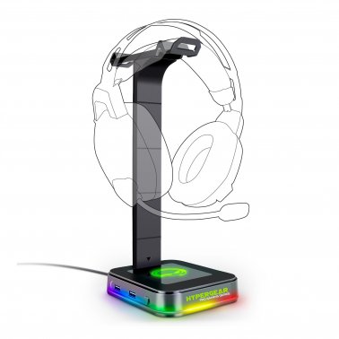 HyperGear | RGB Command Station Headset Stand - Black | 15-10063