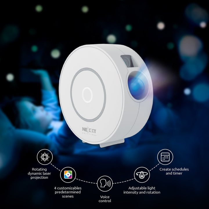 ////  Nexxt | Smart Home Wifi Galaxy Star Projector With Voice Control Alexa/Google - White | NHA-G100