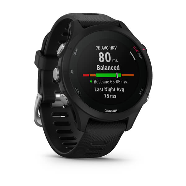 Garmin | Forerunner 255S Smartwatch and Fitness Tracker Music Edition, Size Small Band - Black |  010-02641-22