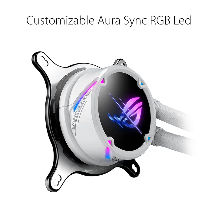 Asus | White Edition All-in-one AIO Liquid CPU Cooler 240mm | ROG Strix LC II 240 ARGB