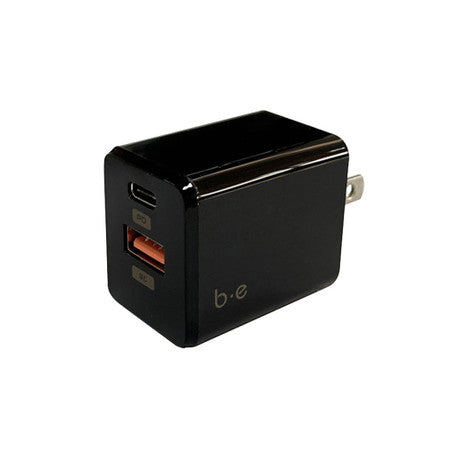 Blu Element | Wall Charger USB-C 20W PD and USB A - Black | 101-1468