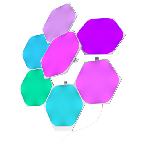 Nanoleaf | Shapes - Hexagons - Smarter Kit - 7 Panels | NL42- 7003HX- 7PK