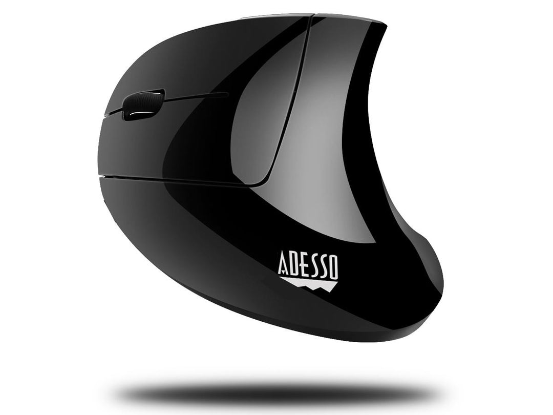 Adesso | Vertical Ergonomic Mouse 2.4Ghz (Left Handed) - Black | IMOUSE E90