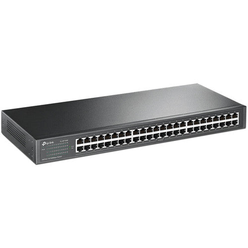 TP-Link | 48 port 10/100M Unmanaged Switch, 1U 19-inch rack-mountable, steel case | TL-SF1048