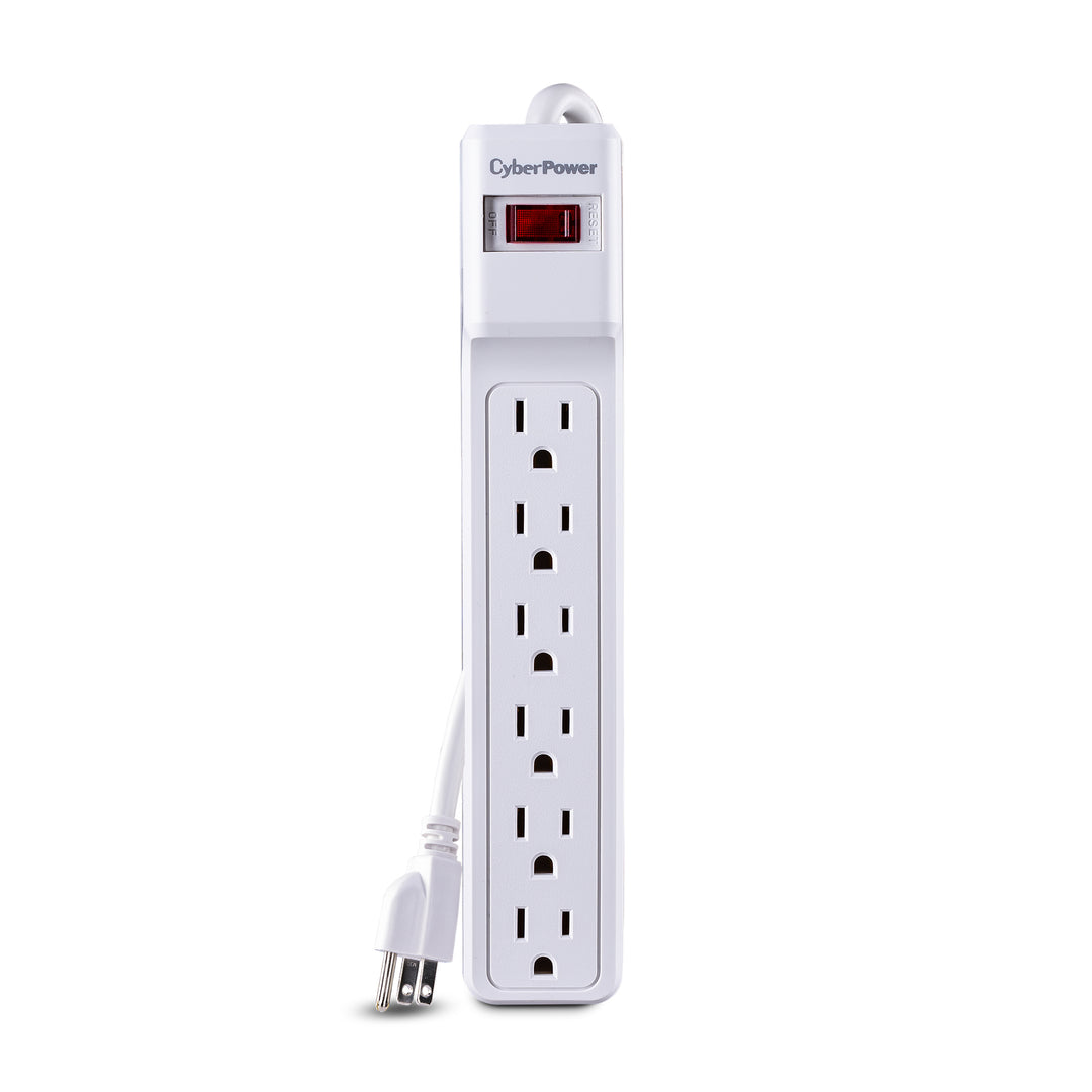 Cyberpower | Essential Surge Protector - White 6 Outlets 6Ft  | CSB606W
