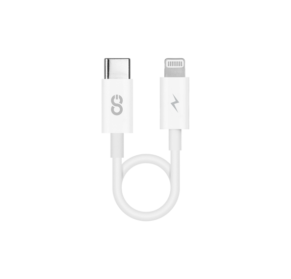 LOGiiX | USB-C to Lightning - Sync & Charge Jolt Shortie 30cm 1FT - White | LGX-13169