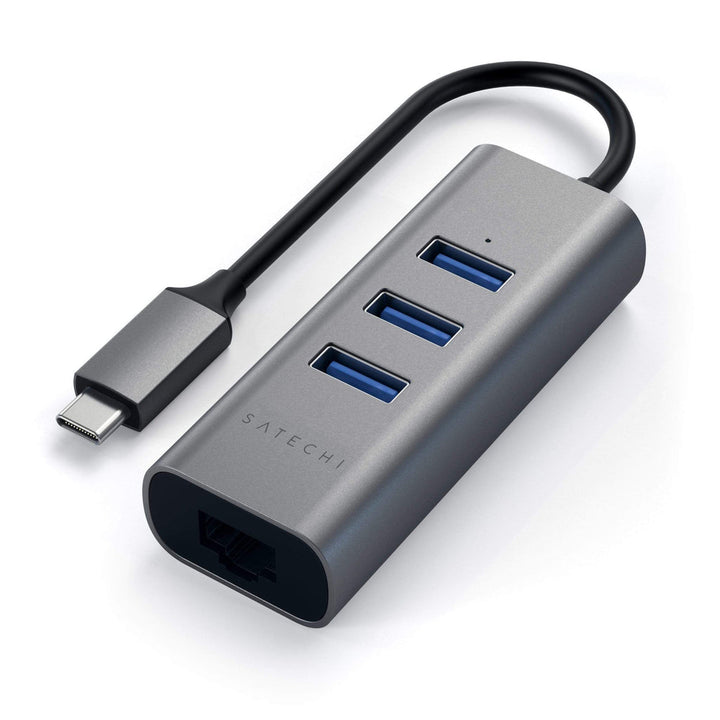 Satechi | Type-C 2-in-1 USB Hub with Ethernet - Space Gray | ST-TC2N1USB31AM