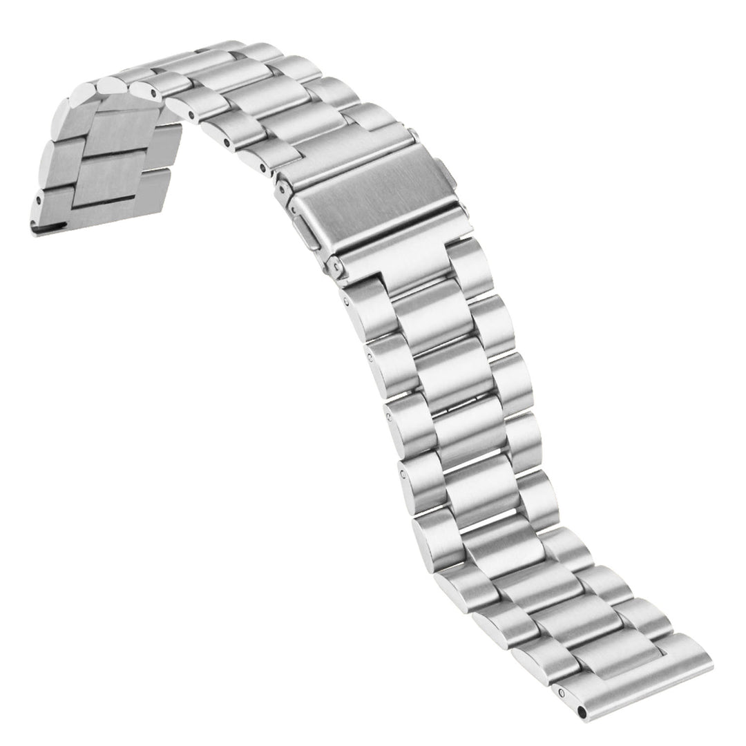 StrapsCo | Fitbit Versa - Metal Quick Release Band - Silver | fb.m51.ss