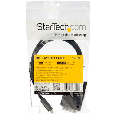 Startech | USB-C (M) - Dvi (M) Cable - 1m / 3.3ft | Cdp2dvimm1mb