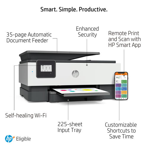 HP | OfficeJet 8015e Wireless All-In-One Inkjet Printer | 228F5A#B1H