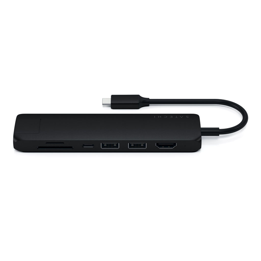 Satechi | Type-C Slim Multiport with Ethernet Adapter - Black | ST-UCSMA3K