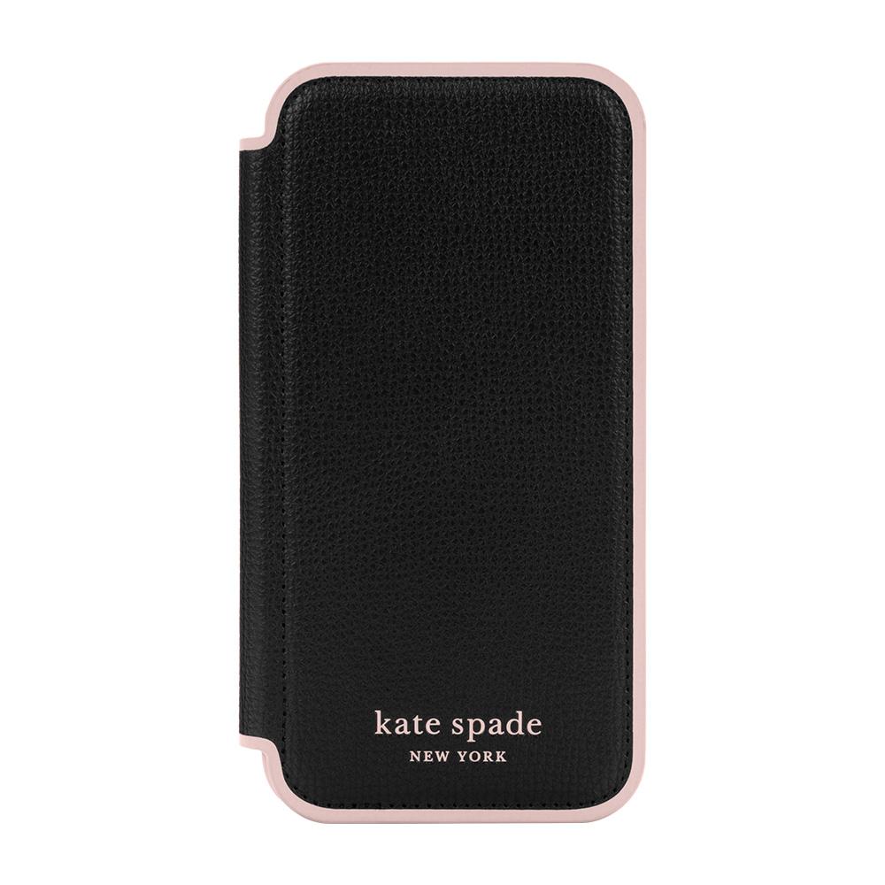 //// Kate Spade NY | iPhone 13 Pro - Vegan Leather Premium Folio Case - Black | 120-4530