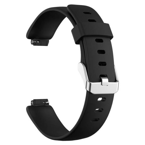 Strapsco | Fitbit Inspire 2 - Smooth Rubber Band - Black - Small | FB.R60.1.S