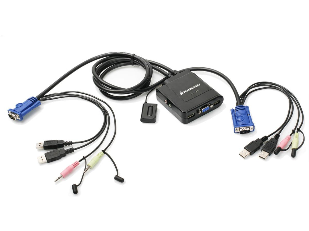 //// IOGEAR | 2 Port USB Cable KVM Switch with Audio and Mic | GCS72U
