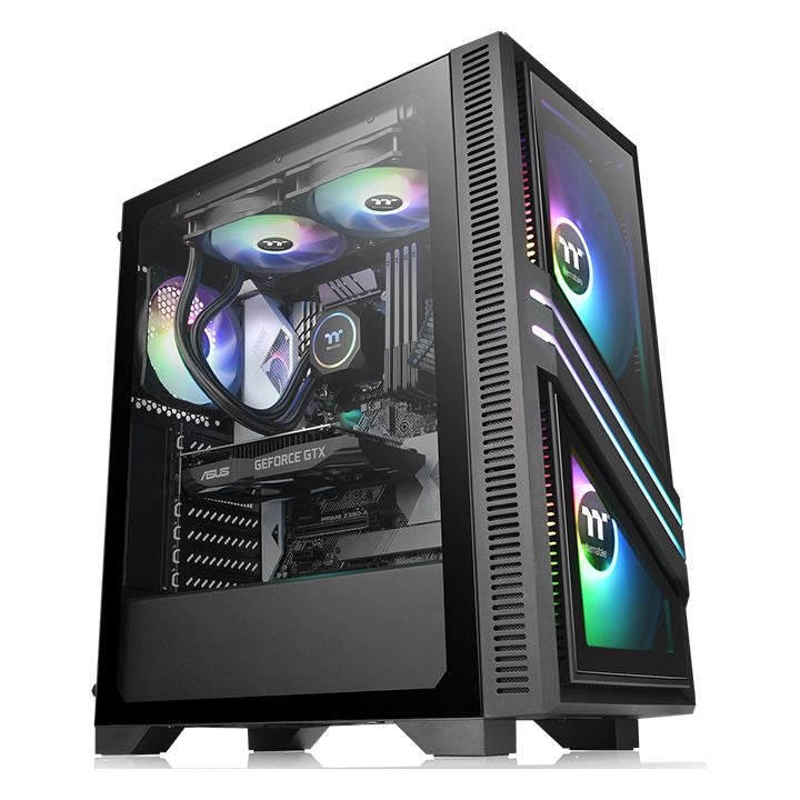 Thermaltake | Versa T35 Tempered Glass RGB ATX Case Black CA-1R7-00M1WN-00