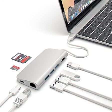 Satechi | Multiport Adapter for Type-C Devices - Silver | ST-TCMAS