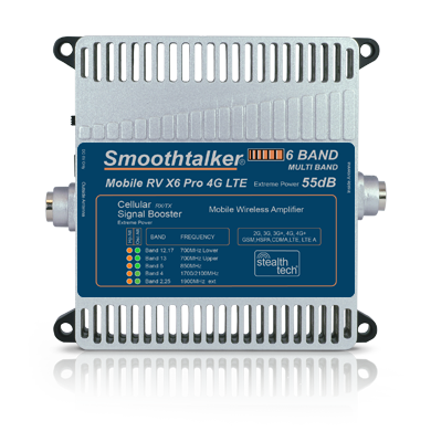 SO SmoothTalker | Mobile RV x6 Pro 55dB 6-Band 4G/5G Ready RV/Motorhome Kits W/ Fused Install Power Supply | BMCX655M14XLPi20