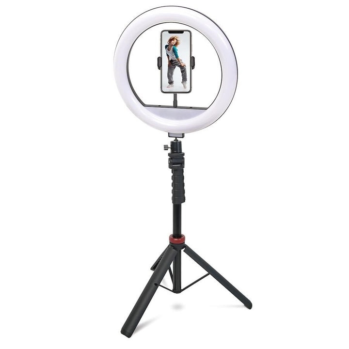 Mobifoto | 12" RGB LED Ring Light Vlogging Kit, New Pro Stand, Wireless Remote, Smartphone and Camera Mount MOBIRL12R2