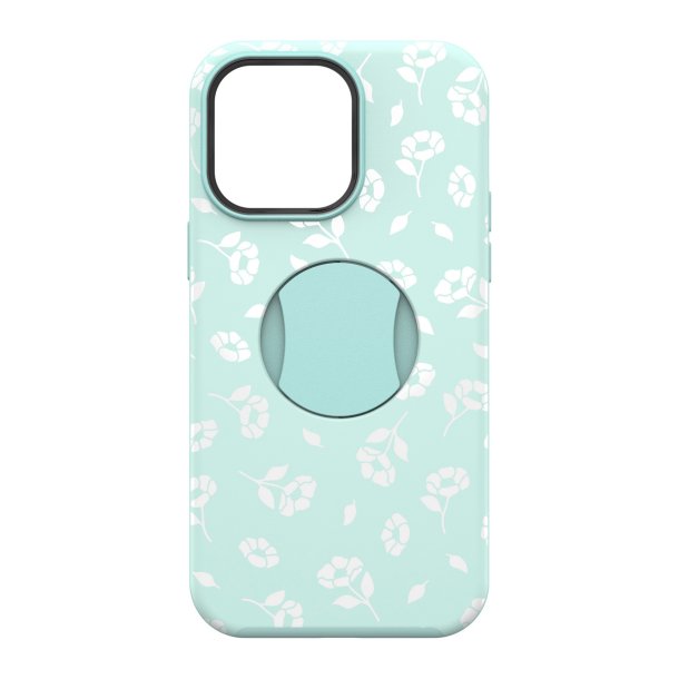 Otterbox | iPhone 14 Pro Max OtterGrip Symmetry Series Case w/MagSafe - Poppies By The Sea (Blue) | 15-11055