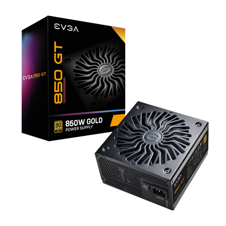 EVGA | PS 220-GT-0850-Y1 SuperNOVA 850 GT 850W 80+ Gold Fully Modular FDB Fan | 220-GT-0850-Y1