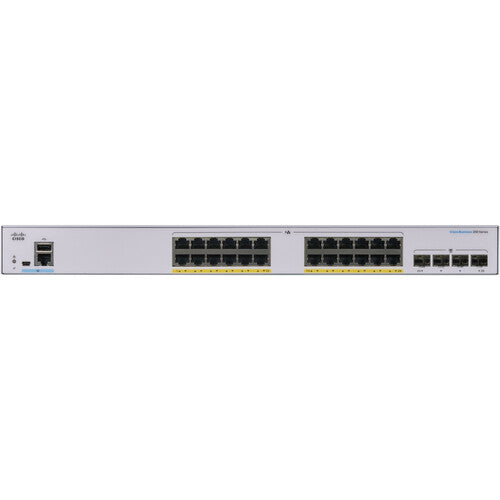 Cisco | 24-port Business 250 Series Smart Switch GE, PoE, 4x1G SFP | CBS250-24P-4G-NA