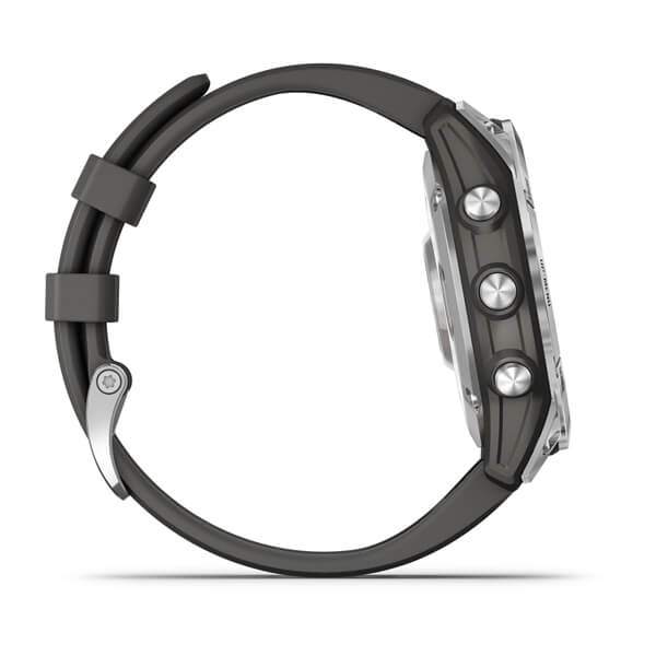 Garmin | Fenix 7 Standard Edition Smartwatch and Fitness Tracker Silver with Graphite Band | 010-02540-00