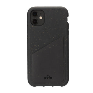 SO Pela | iPhone 11 / XR - Compostable Eco-Friendly Wallet Case - Black | 15-07400