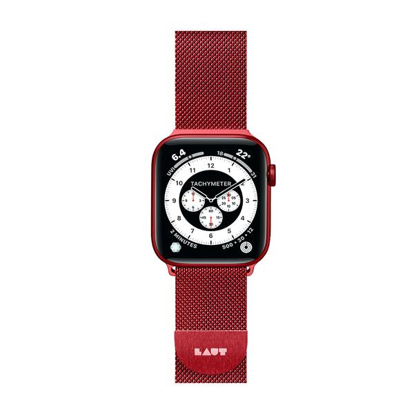 LAUT | STEEL LOOP for Apple Watch 42/44/45mm Series 1-8/SE/ULTRA - Red | L_AWL_ST_R