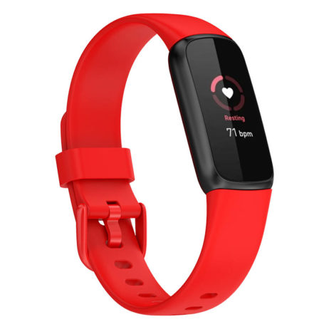 Strapsoco | Fitbit Luxe - Rubber Band - Red - Small | FB.R66.6.S