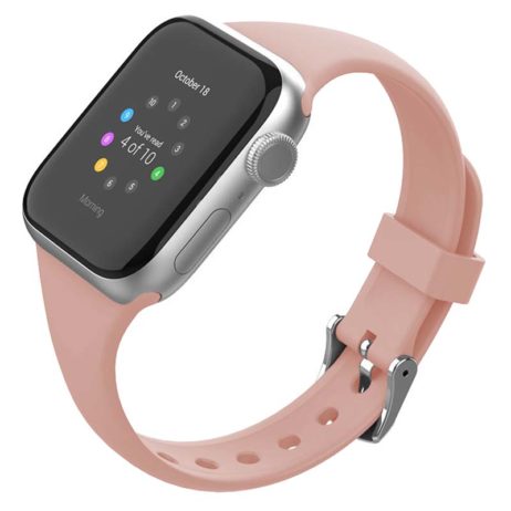 StrapsCo | Apple Watch 42/44mm - Silicone Rubber Strap - Pink | a.r15.13c.38.s