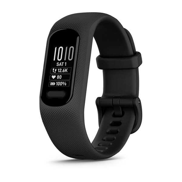 Garmin | Vivosmart 5 Fitness Tracker Black Case - Large Silicone Band - Black | 010-02645-04