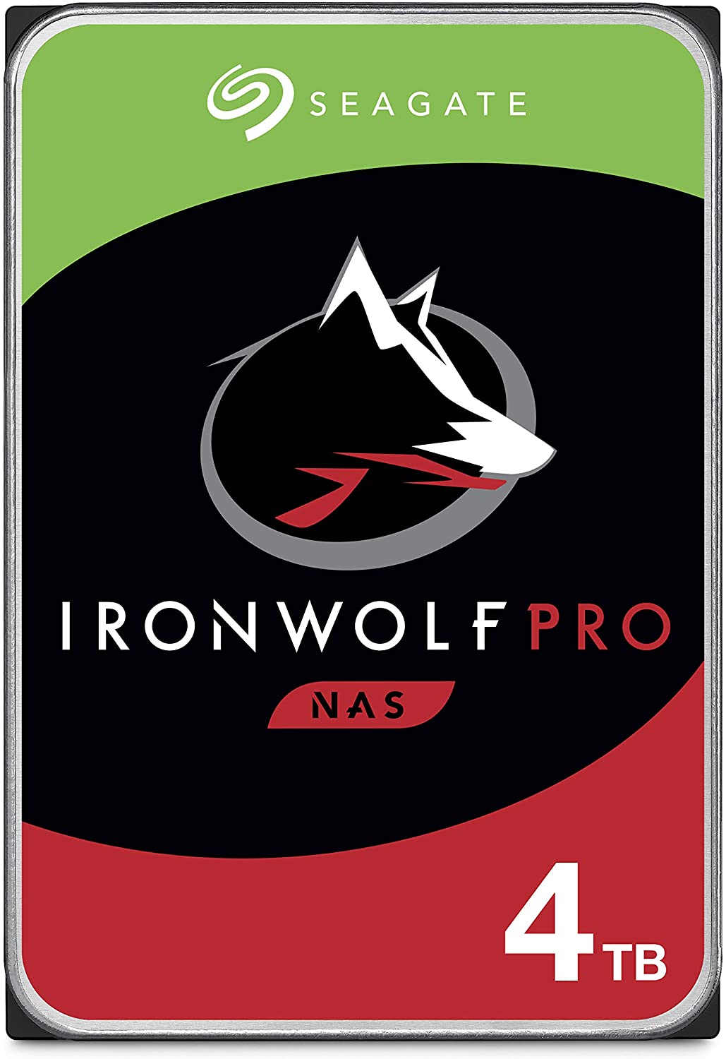 Seagate | IronWolf Pro 4TB NAS Hard Drive 7200 RPM 256MB Cache CMR SATA 6.0Gb/s 3.5" Internal HDD ST4000NE001